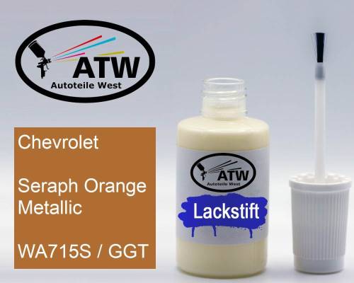 Chevrolet, Seraph Orange Metallic, WA715S / GGT: 20ml Lackstift, von ATW Autoteile West.